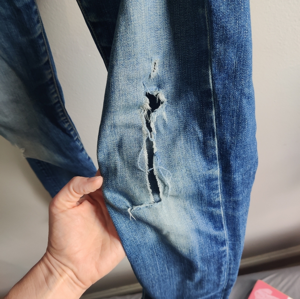 Nili Lotan Mid Rise Distressed Jeans - Picture 5 of 14